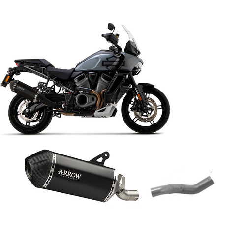 Arrow Exhaust - Harley Davidson Panamerica1250 2020 > 2023 Exhaust Muffler Sonora Titanium Dark+link Pipe