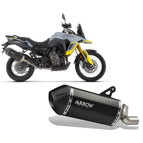 Arrow Exhaust - Suzuki V-strom 800de 2023 > 2024 Exhaust Muffler Sonora Titanium Black Tail Pipe Carby