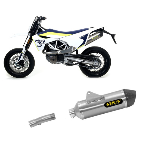 Arrow Exhaust - Husqvarna 701 Supermoto 2021 > 2024 Exhaust Muffler + Link Pipe Nokat Race-tech Titanium