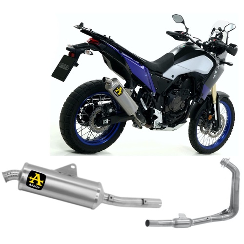 Arrow Exhaust - Yamaha Tenere 700 2021 > 2024 Full Exhaust Indyrace Inox/titan Aluminium