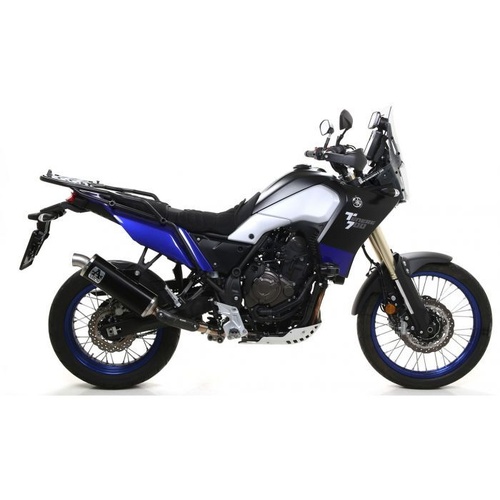 Arrow Exhaust - Yamaha Tenere 700 2021 > 2024 Full Exhaust Indyrace Inox Black Aluminum