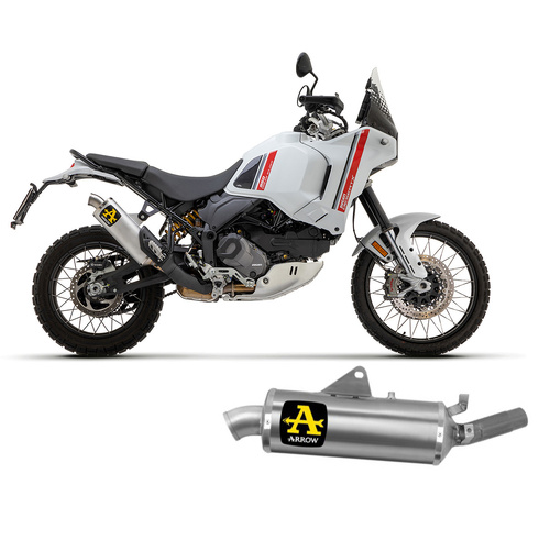 Arrow Exhaust - Ducati Desert X 950 2022 > 2024 Exhaust Indy Race E5 Alluminium