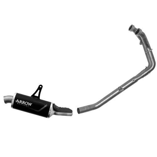 Arrow Exhaust - Honda XL750 Transalp 2023 > 2024 Full System Exhaust Indy Race EVO All Dark End Cap Inox