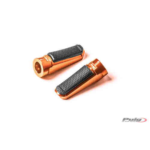 Puig Footpegs Racing+Rubber Rig/Left (Orange)