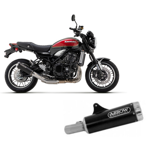 Arrow Exhaust - Kawasaki Z 900 Rs 2022 > 2024 Kit Exhaust Muffler Rebel Aluminum Caseback Lucido