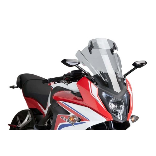 Puig Touring Screen With Visor To Suit Honda CB650F (2014 - 2018) - Smoke