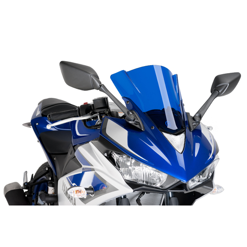 Puig Z-Racing Screen Yamaha YZF-R3 15'-18'(Blue)