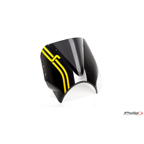 Puig Retrovision Screen To Suit Scrambler 15-17 Black/Ds