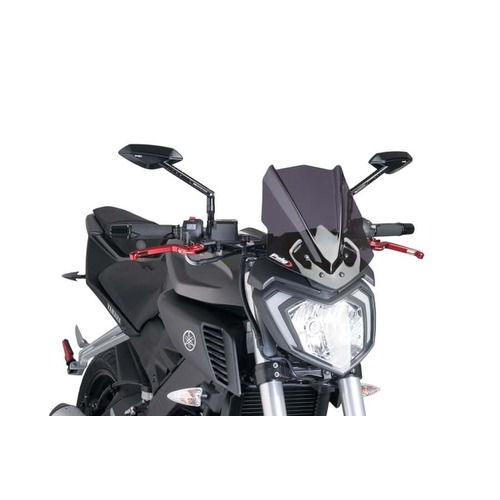 Puig New Generation Sport Screen To Suit Yamaha MT-125 2014 - 2019 (Dark Smoke)