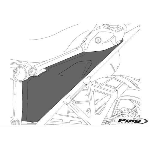 Puig Infill Panels To Suit BMW R1200/1250 Models (Matt Black)
