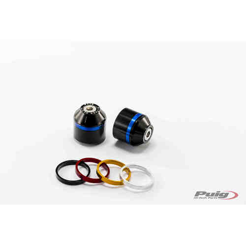 Puig Short Bar End Weights With Rim (Black)