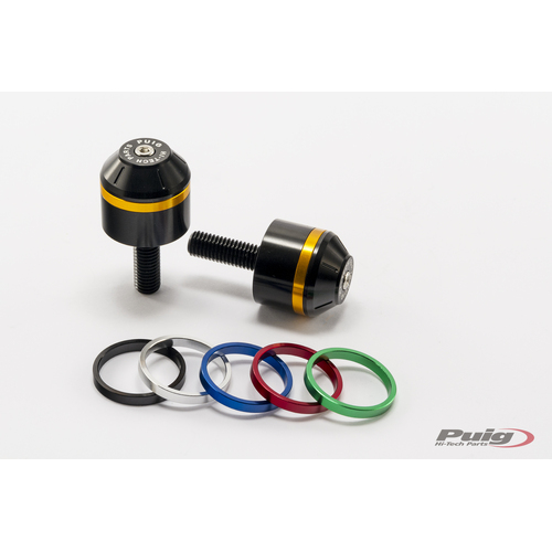 Puig Short Bar End W/Rings BMW R1200R (Black)