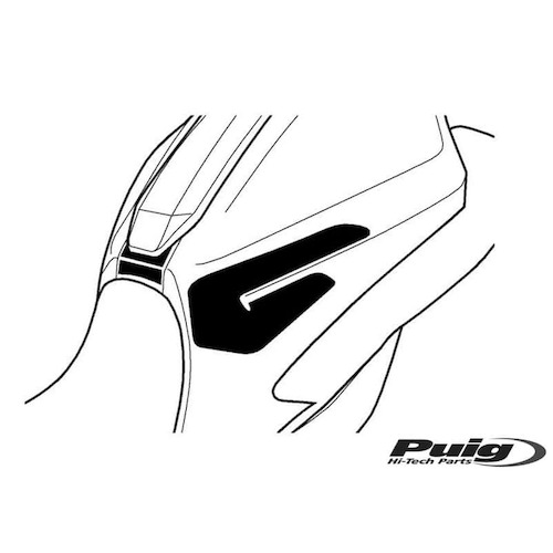 Puig Tank Grips To Suit Yamaha MT-07 2014 - 2020 (Carbon Look)