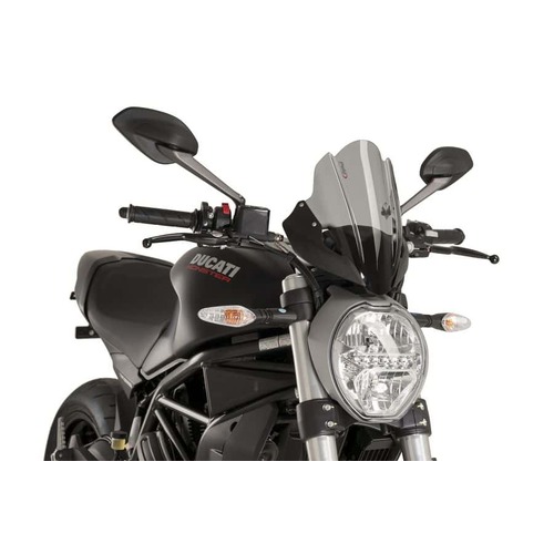 Puig New Generation Sport Screen To Suit Various Ducati Monster Models (Dark Smoke)