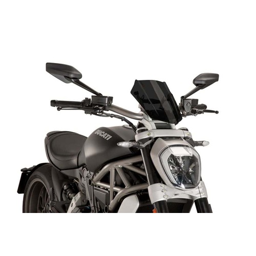 Puig New Generation Touring Screen To Suit Ducati XDiavel/S (2016 - Onwards) - Larger Version (Dark Smoke)