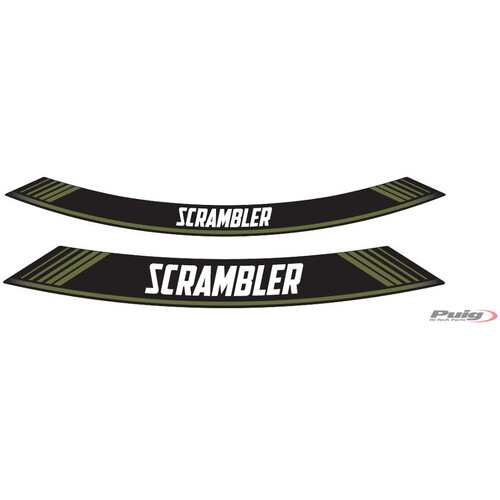 Puig Kit 8 Rim Strips Scrambler (Green)