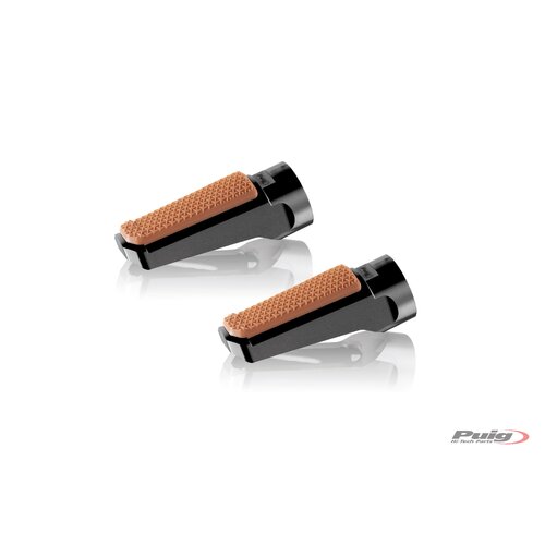 Puig Footpegs Vintage+Rubber Rig/Left (Black)