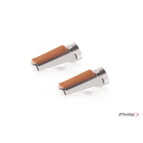 Puig Footpegs Vintage+Rubber Rig/Left (Silver)