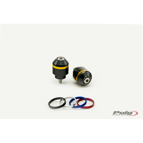 Puig Short Bar End W/Rings Yamaha MT-07 Tracer (Black)