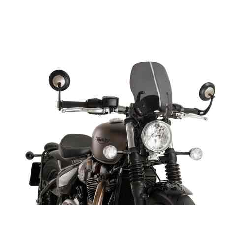 Puig New Generation Touring Screen To Suit Triumph Bonneville Bobber 2017 - Onwards (Dark Smoke)