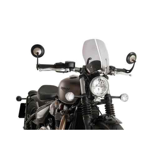 Puig New Generation Touring Screen To Suit Triumph Bonneville Bobber 2017 - Onwards (Smoke)
