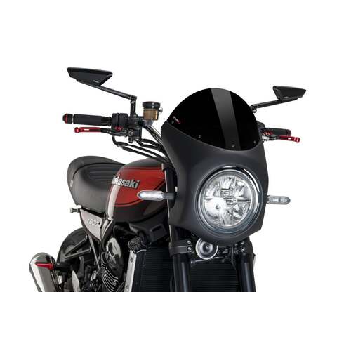Puig Retro Semi Fairing To Suit Kawasaki Z900 RS / SE 2018 - Onwards (Black)