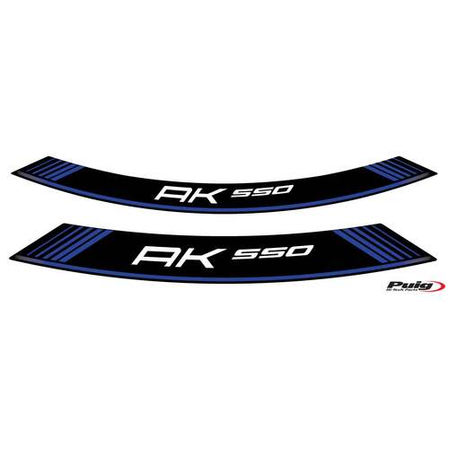 Puig Kit 8 Rim Strips Kymco Ak550 (Blue)