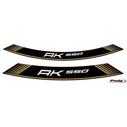 Puig Kit 8 Rim Strips Kymco Ak550 (Gold)