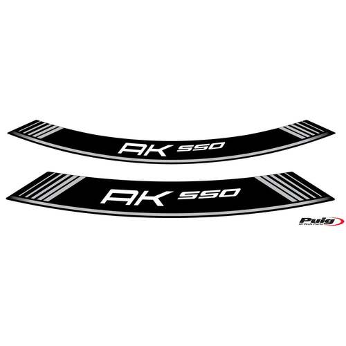 Puig Kit 8 Rim Strips Kymco Ak550 (Silver)