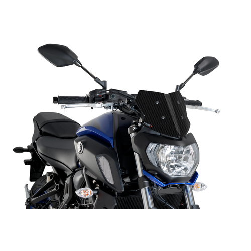 Puig New Generation Sport Screen To Suit Yamaha MT07 18'- C/Carbon Lo