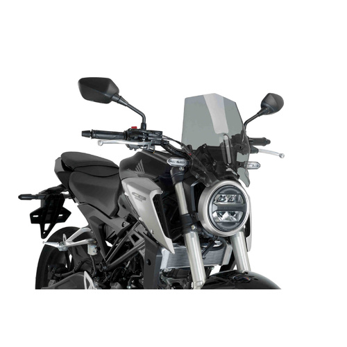 Puig New Generation Sport Screen To Suit Honda CB125R/CB300R Neo Sports Cafe 2018 - Onwards (Smoke)