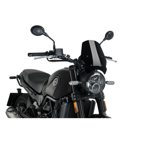 Puig New Generation Screen To Suit Benelli Leoncino 500 (Black)