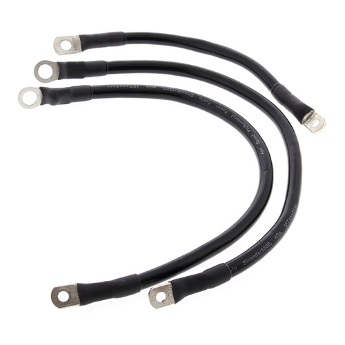 All Balls Racing Battery Cable Kit - Black. Fits FL '65-'79