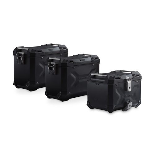 SW-Motech Adventure Luggage Set. Black. R 1300 GS Adv (24-). BMW Top Case holder.. (BOM) (ADV.07.976.75100/B)