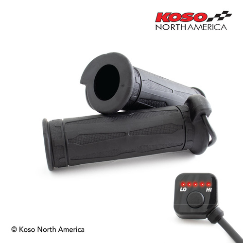 Koso 5 LEVELS  -- HEATED-GRIPS  - 1'' + 1 1/8'' - TWIST THROTTLE