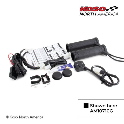 Koso 5 LEVELS  -- HEATED-GRIPS  - 7/8'' + 7/8'' - THUMB THROTTLE