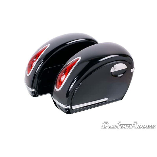 Custom Acces RIGID SADDLEBAG RIGHT SIDE C/LIGHT 33L. C/BLACK