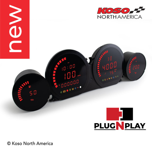 Koso HARLEY 4 PCS RED LED METERS 2014-2022