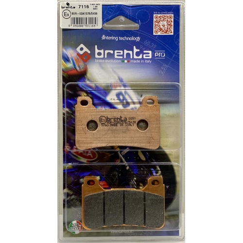 Brenta Sintered Pro Brake Pads - BR7116