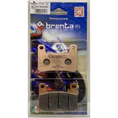 Brenta Sintered Pro Brake Pads - BR7117