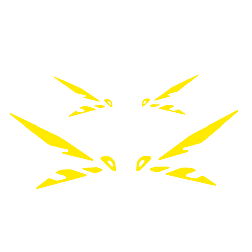 Pyramid Decals | Yellow | Honda CB750 Hornet Logo Set Of 4