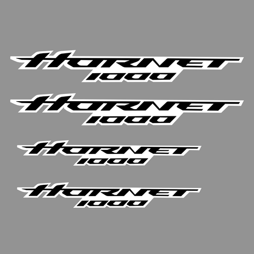 Pyramid Decals - Hornet Logo Set Of 4 | Black & White | Honda CB1000 Hornet 2025>Current