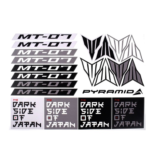 Pyramid Decals | Yamaha MT-07 | Set Of 21