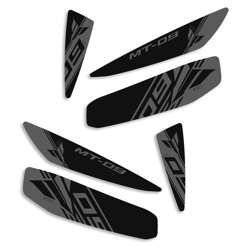 Pyramid Decals (Set of 6) | Black & Grey | Yamaha MT-09 2021>2023