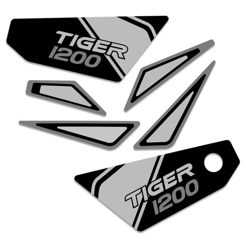 Pyramid Decals (Set of 6) | Black & Grey | Triumph Tiger 1200 GT 2022>Current