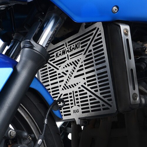 R&G Racing Branded Radiator Guard To Suit Kawasaki Z750/R '07-, Z1000 '10-, Z800, Z1000SX, VERSYS 1000 '13-'19 & Ninja 1000SX '20-