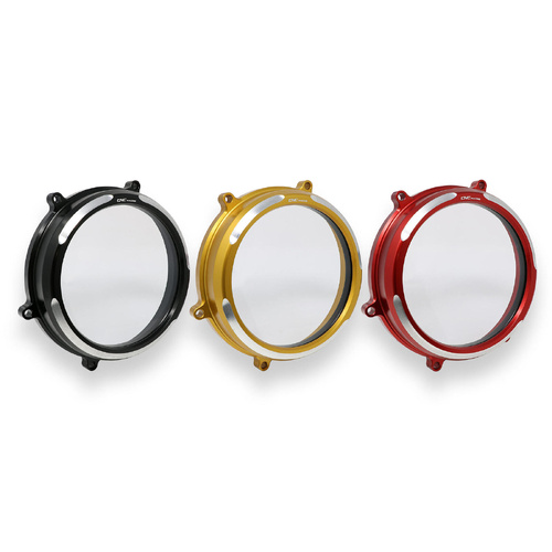 CNC Racing Clear oil bath clutch cover Ducati Panigale BICOLOR