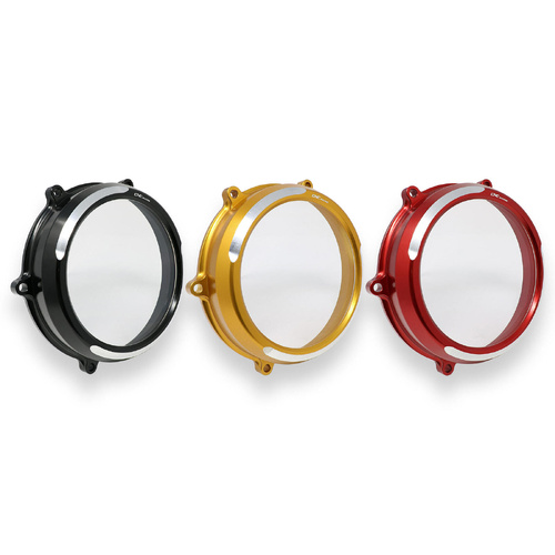 CNC Racing Clear oil bath clutch cover Ducati Panigale V4 BICOLOR
