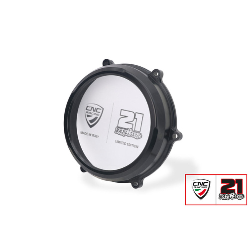 CNC Racing Clear oil bath clutch cover Ducati Panigale V4 - Troy Bayliss Limited Edition