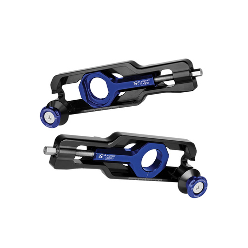 Bonamici Racing Chain Adjuster With Integrated Spools To Suit BMW S 1000 XR (2020 - Onwards) - Blue